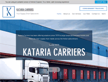 Tablet Screenshot of katariacarriers.com